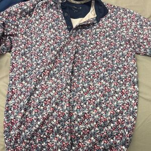 Travis Mathew Multicolor Floral Button Down Shirt